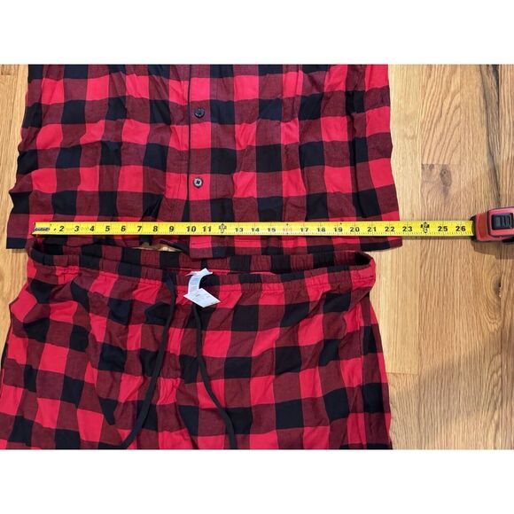 Men's Big & Tall Size 2XL Red Buffalo Check Flannel Pajama Set - Wondershop™ NEW - Picture 7 of 16